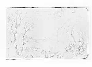 Two Sketches of Bay Scenery (from Sketchbook) by Albert Bierstadt