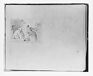 Two Sketches of Interior Scenes (from Sketchbook)