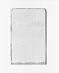 Two Sketches of Mountain Landscapes (from Sketchbook) by Albert Bierstadt