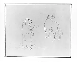 Two Studies of a Dog (from Sketchbook)