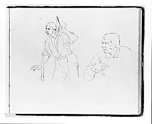 Two Studies of a Man (from sketchbook)