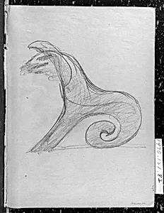 Unidentified Sketch, Curvilinear in Form (from Whistler Album)