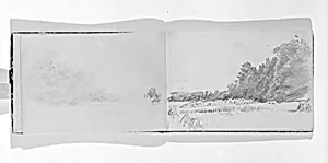View of Field and Tress (from Sketchbook VII) by William Trost Richards