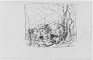 View of House Through Trees (from Sketchbook)