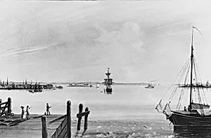 View of New York from Hoboken by Nicolino Calyo