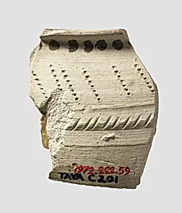 Bowl rim sherd with comb impressions
