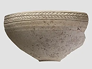 Bowl rim sherd with incised decoration