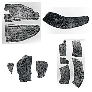 Crested helmet fragments