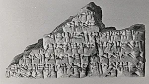 Cuneiform tablet: fragment of a dialogue document concerning a dowry conversion