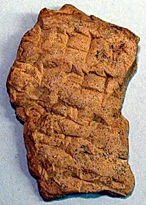 Cuneiform tablet: fragment of the witness list of a contract (?)