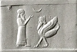 Cylinder seal with cultic scene