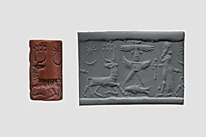 Cylinder seal with cultic scene