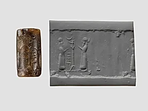 Cylinder seal with cultic scene