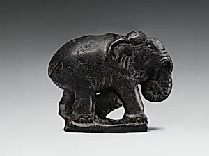 Figure of an elephant, possibly a chessman