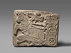 Orthostat relief: lion-hunt scene