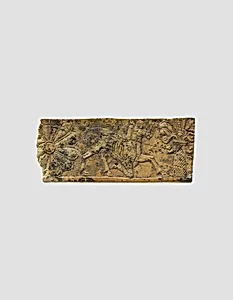 Panel fragment with a kneeling horned animal