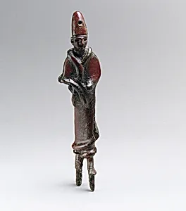 Royal or divine figure with high conical headdress