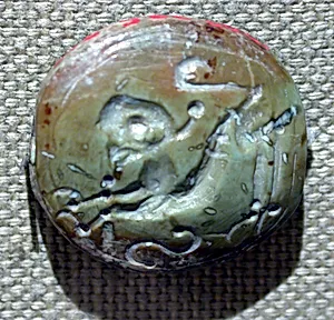 Stamp seal: lion and horned animal