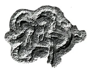 Stamp seal with snake