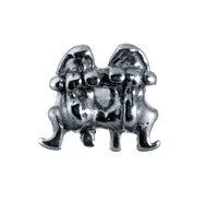 Cast Gold Double Frog Pendant