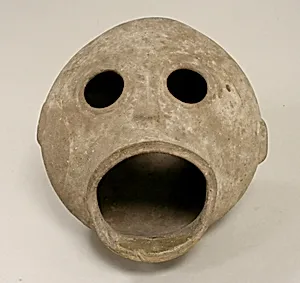 Ceramic Monkey Head Vessel