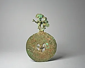 Copper Disk Ornament with Musicians