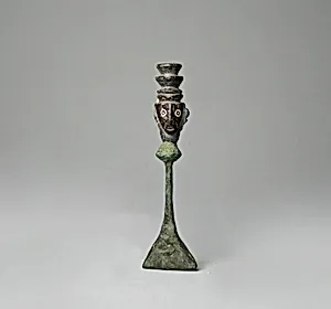 Copper Rattle and Stone Head