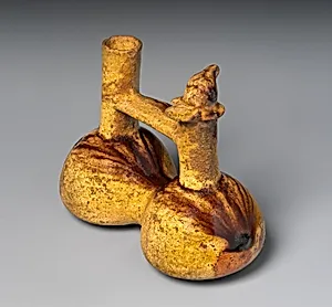 Double-chambered bottle by Peruvian artist