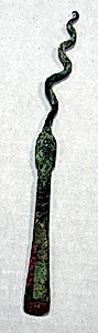 Hammered Copper Chisel with Snake