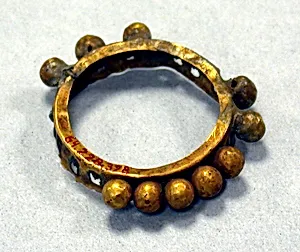 Hammered Gold Band with Bells
