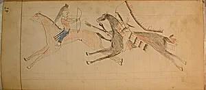 Maffet Ledger: Two Indians on horseback