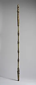 Rattle Staff: Oba Akenzua I Standing on an Elephant (Ukhurhe)