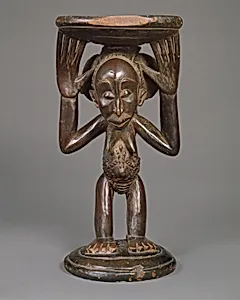 Royal Seat (Lupona): Female Caryatid by Buli Master, possibly Ngongo ya Chintu (Hemba, ca. 1810-1870)