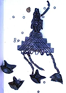 Seated Figure Ornament with Dangles