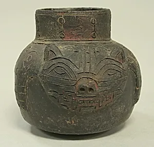 Single Spout Jar in the Form of a Feline