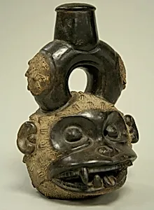 Stirrup Spout Bottle: Monkey Head
