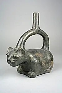 Stirrup Spout Bottle with Cat