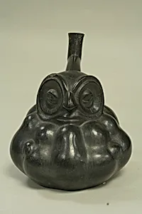 Stirrup Spout Bottle with Owl