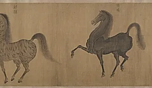 明/清佚名傳史道碩八駿圖卷|Eight Horses - Attributed to Zhao Mengf