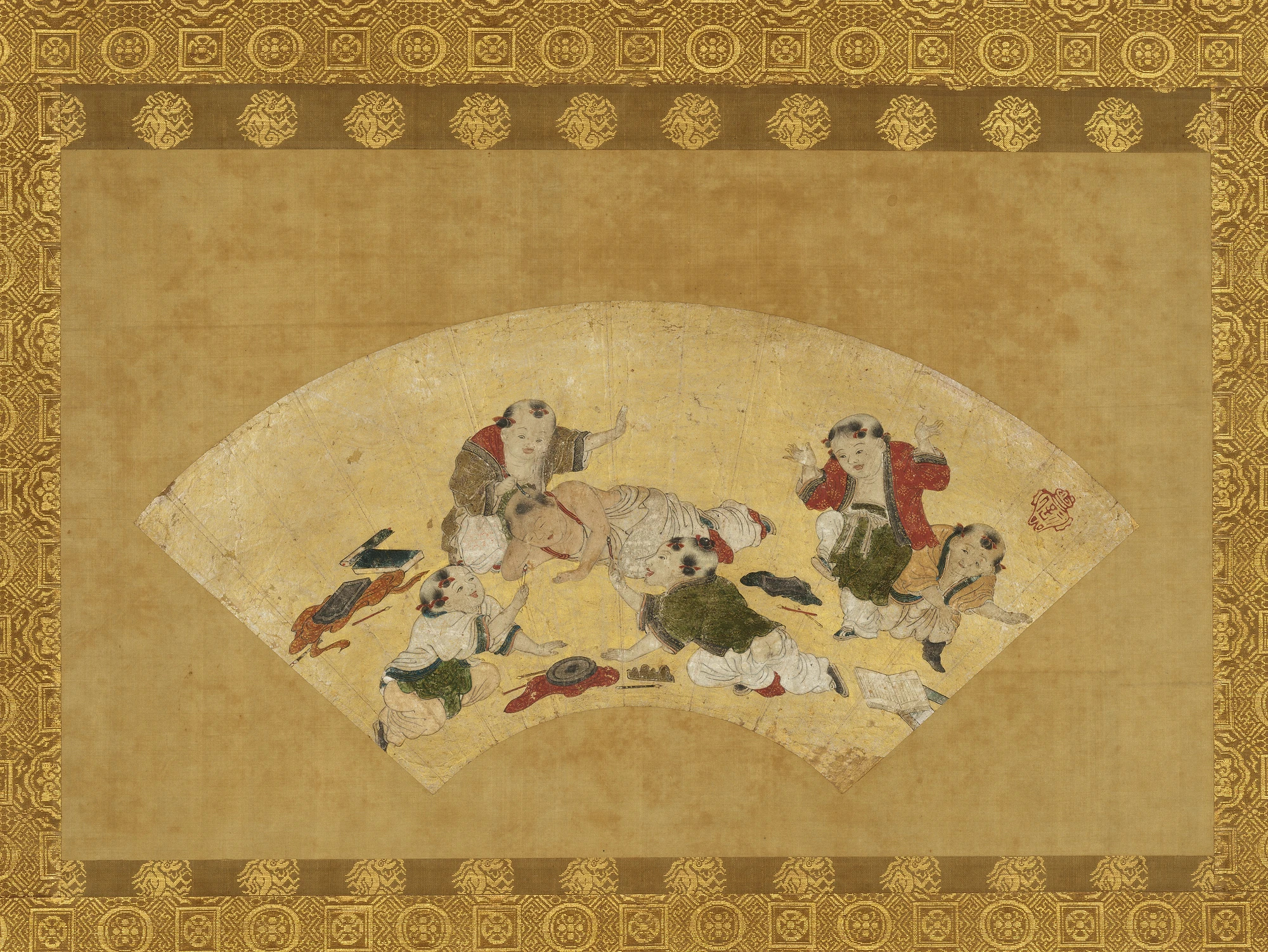 琴棋書画図屏風|The Four Accomplishments - Kano Motonobu 狩野元信