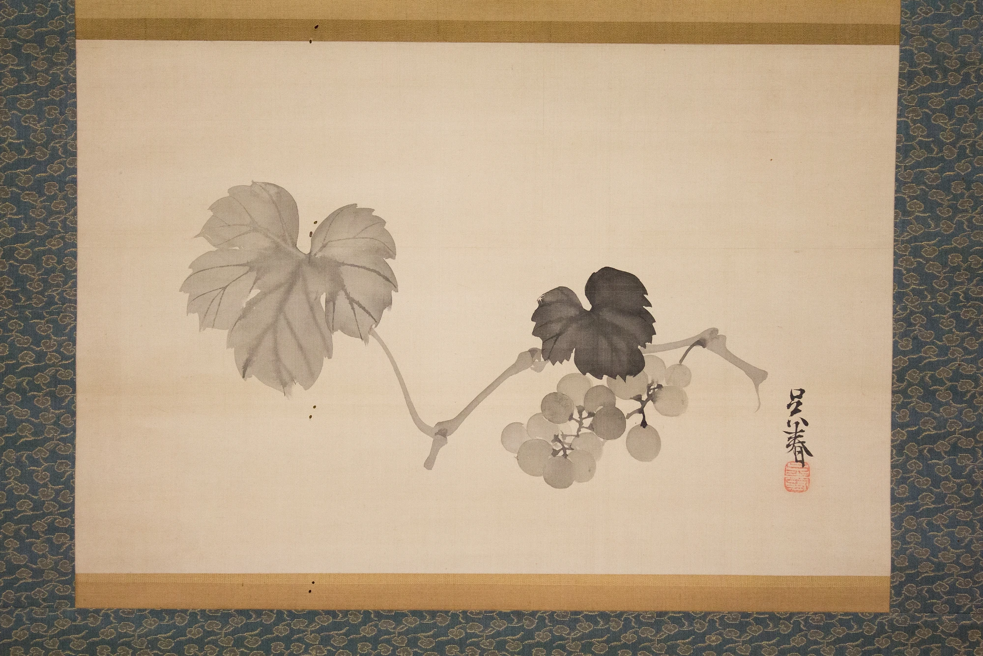 松村呉春筆 葡萄図|Grapevine - Matsumura Goshun