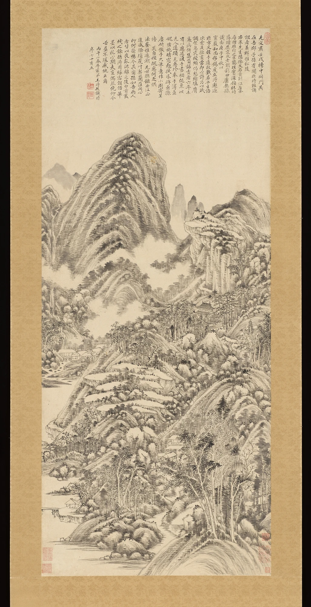 清倣王時敏山水扇面|Landscape - Unidentified artist, After Wang