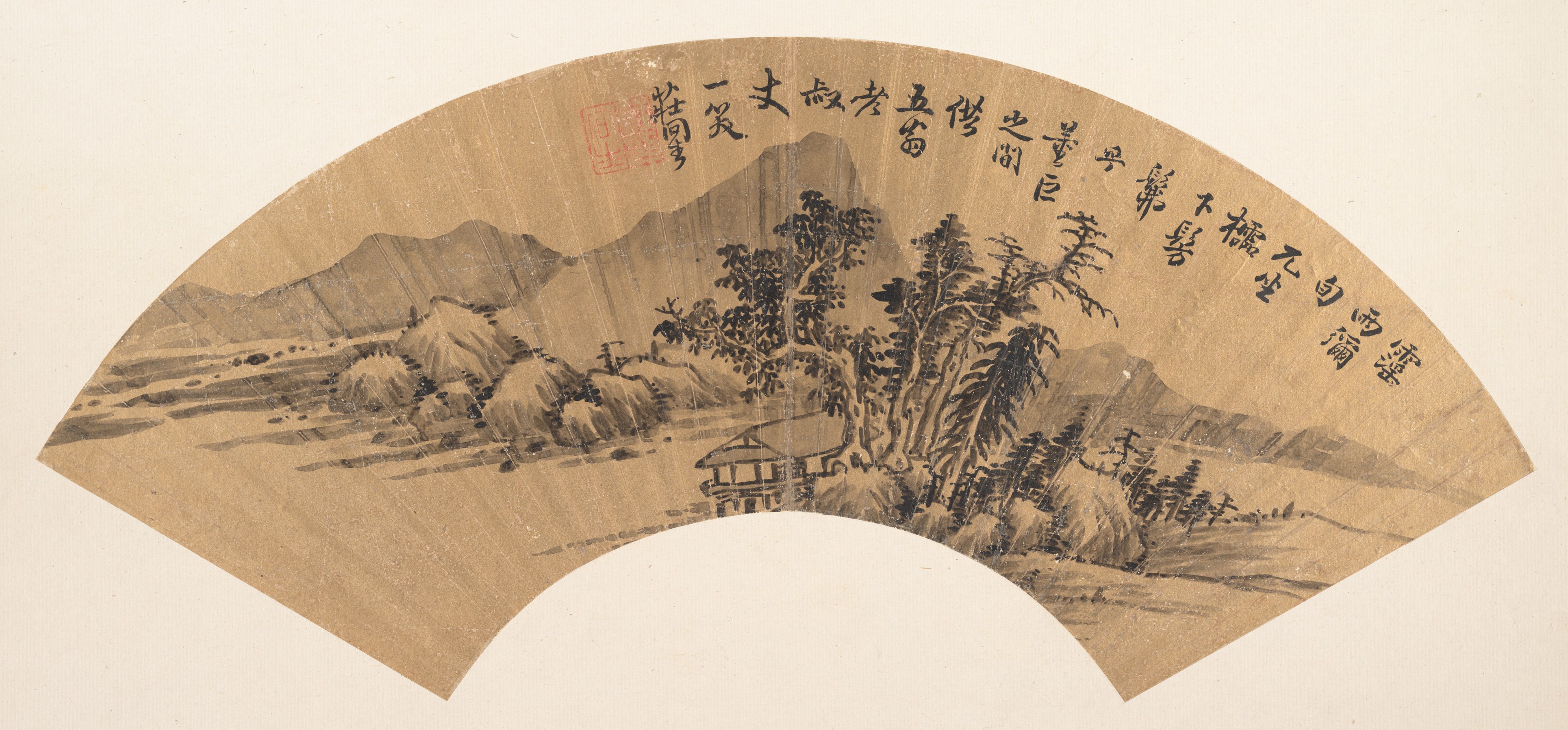 明/清莊冏生山水扇面|River Landscape - Zhuang Jiongsheng