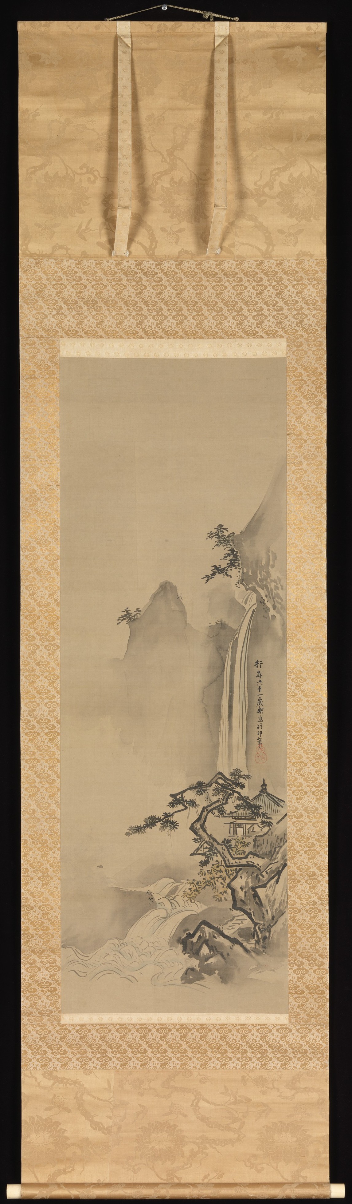 狩野探幽筆 神農・夏冬山水図|Winter Landscape - Kano Tan'yū