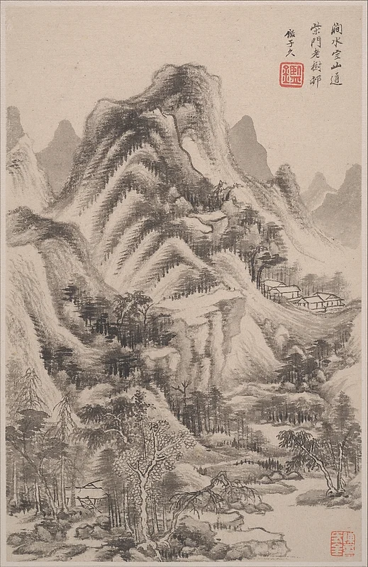 清王鑑仿古山水圖冊紙本|Landscapes in the styles of old masters
