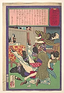 郵便報知新聞 645号|Postal Hōchi Newspaper no. 645, Englishman raping a wine shopkeeper's daughter (Yūbin Hōchi shinbun, roppyaku yonjū gogō)