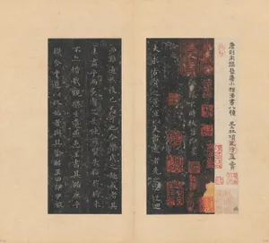 晉唐 小楷 法書八種 舊拓本a. 東晉 王羲之 小楷樂毅論 舊拓本b. 東晉 王羲之 行楷蘭亭序 舊拓本c. 東晉 王羲之 小楷曹娥碑 舊拓本d. 東晉 傳王羲之 小楷黃庭經 舊拓本e. 東晉 王獻之 小楷洛神賦 舊拓本f. 佚名 小楷樂毅論 舊拓本g. 唐 虞世南 小楷破邪論序 舊拓本	 h. 唐 褚遂良 小楷陰符經 舊拓本|Eight Kinds of Jin and Tang Writings in Small Standard Script