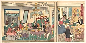 歌川芳員画　「横浜異人屋敷之圖」|A Foreign Residence in Yokohama by Utagawa Yoshikazu