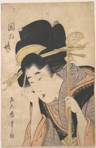 A Geisha with a Shamisen