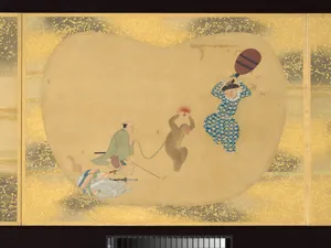 狩野常信筆　人物花鳥団扇画帖|Album of Fan-Shaped Paintings of Figures, Birds and Flowers